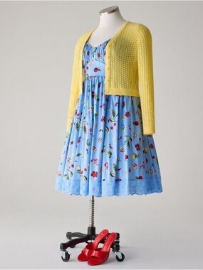 Torrid Retro Chic Pleated Bust Midi Dress – Frankie Fruits Blue – Size 00 – NWT